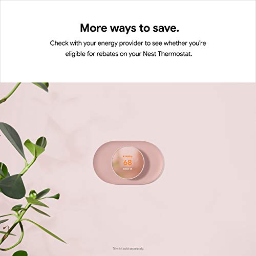 Google Nest Smart Programmable WiFi Thermostat Snow (Renewed) H964