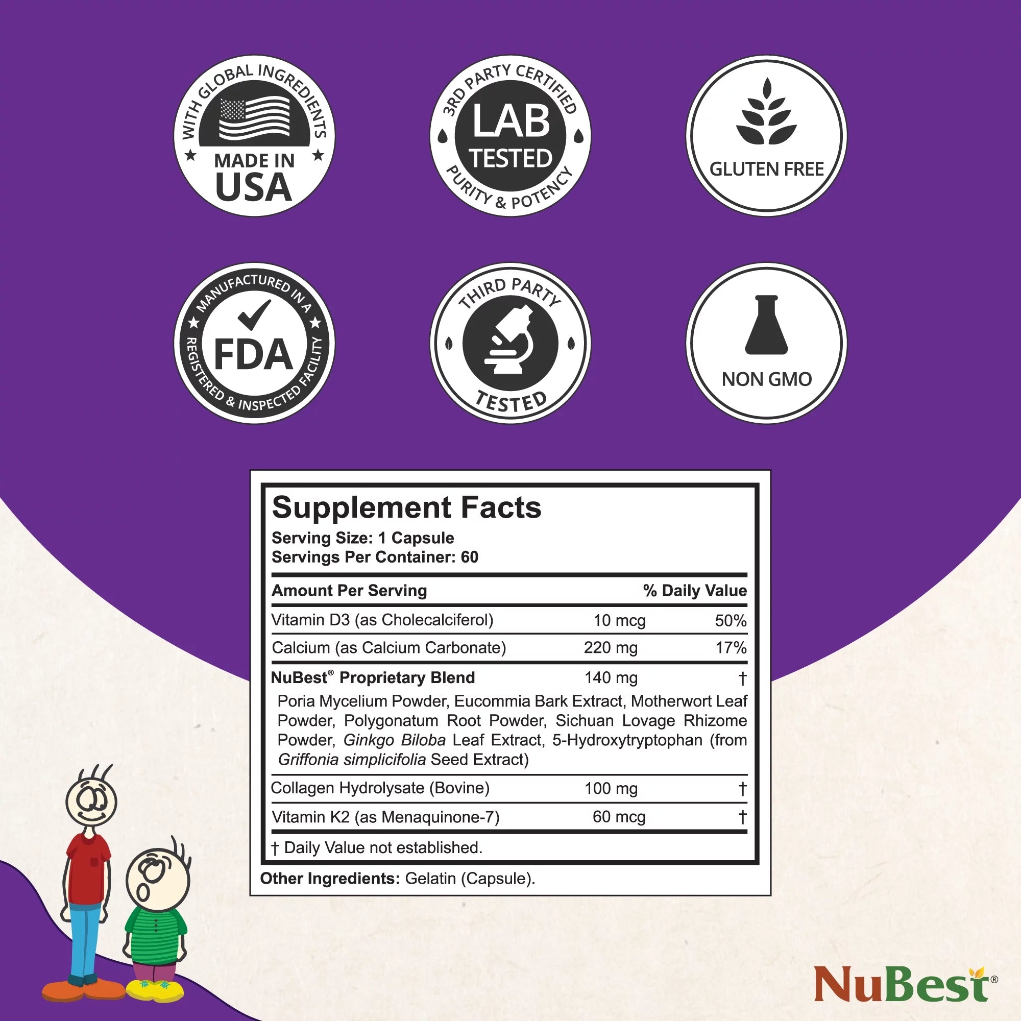 NuBest Tall 10+ Growth Supplement for Age 10+, Bone & Immunity Support, Pack of 2 J5779