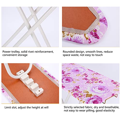 Full Size Ironing Board with Iron Rest, Height Adjustable, Folding Legs (White) V655034