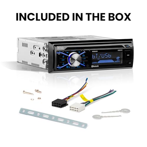 BOSS Audio Systems 656BCK Car Stereo Package - Single Din, Bluetooth, CD MP3 USB AM FM Radio, 6.5 Inch Speakers F17448
