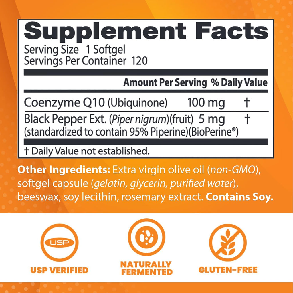 Doctor's Best High Absorption CoQ10 with BioPerine, 100 mg, 120 Count B864960