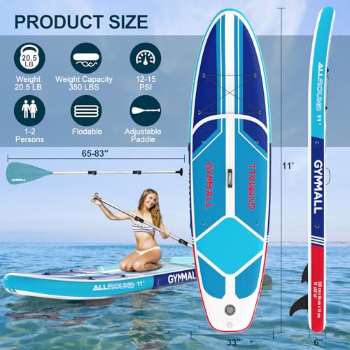 Inflatable Stand Up Paddle Board for Adults & Youth with Non-Slip Deck and Storage Bag M9527