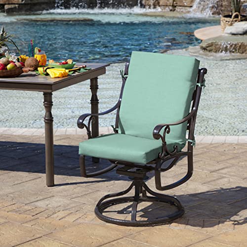 ARDEN Outdoor Dining Chair Cushion 20 x 20 in Weather-Proof Fade Resistant Sapphire Blue J523