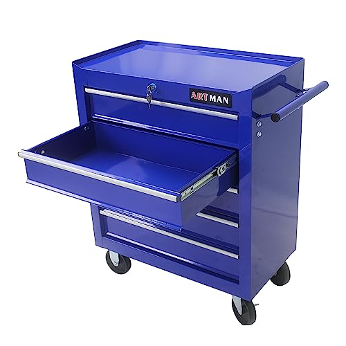 5-Drawer Rolling Tool Cart with Wheels, Black V51953