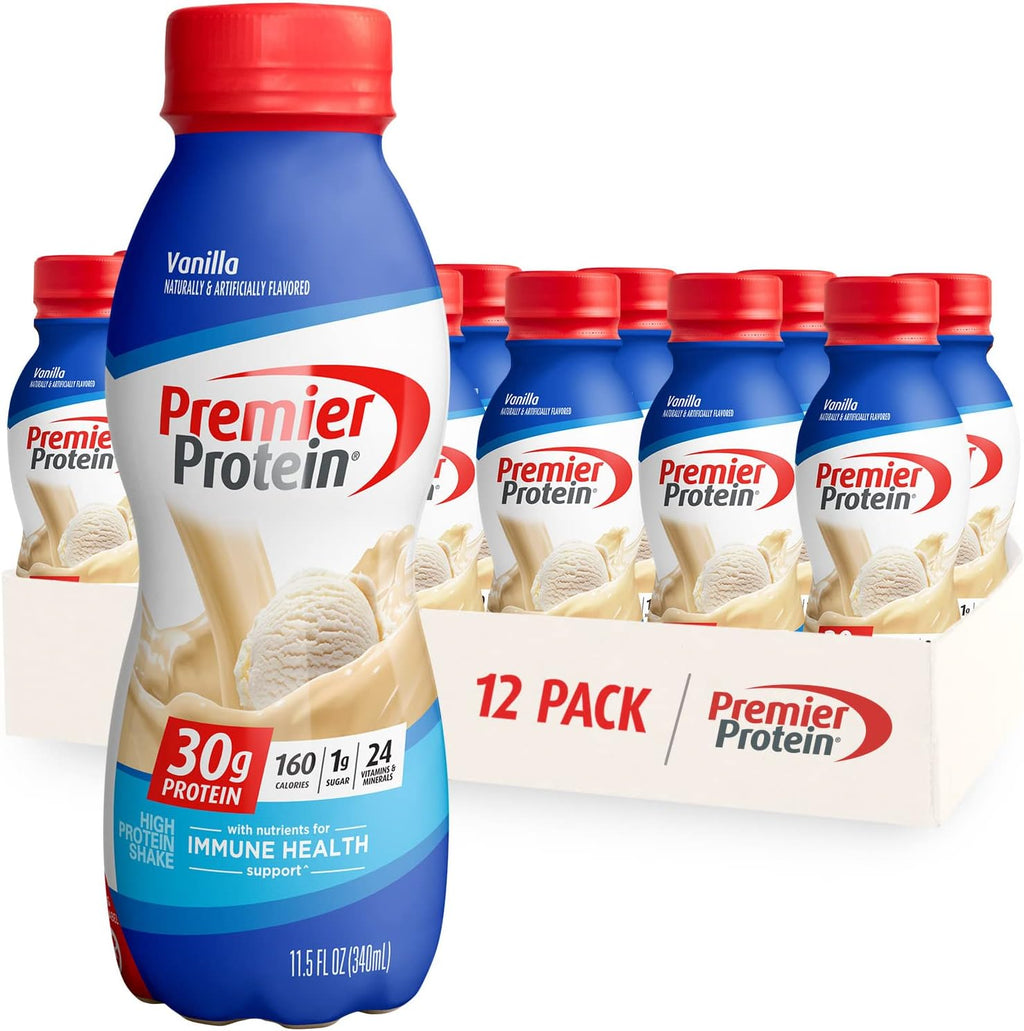 Premier Protein Shake Vanilla & Bananas & Cream, 30g Protein, 12 Pack O399