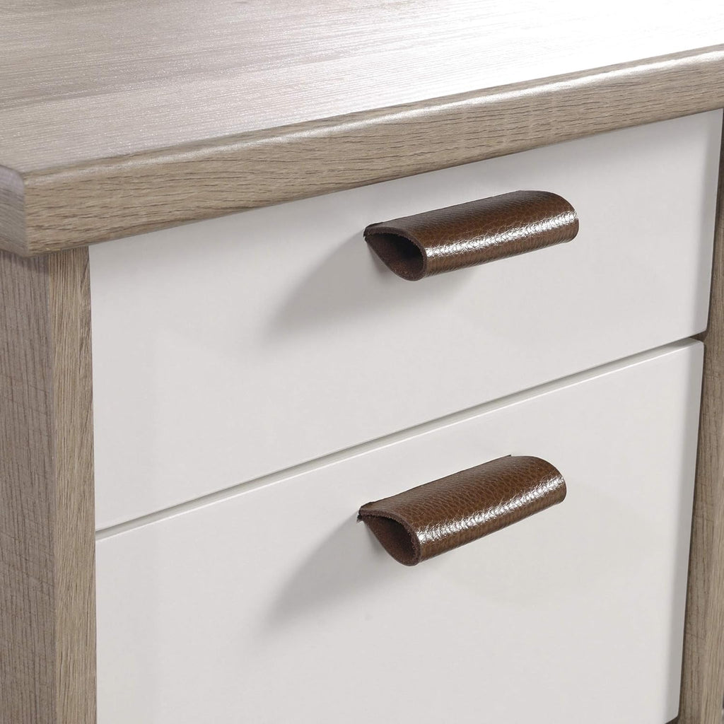 Sauder Anda Norr Executive Desk, Sky Oak Finish A914