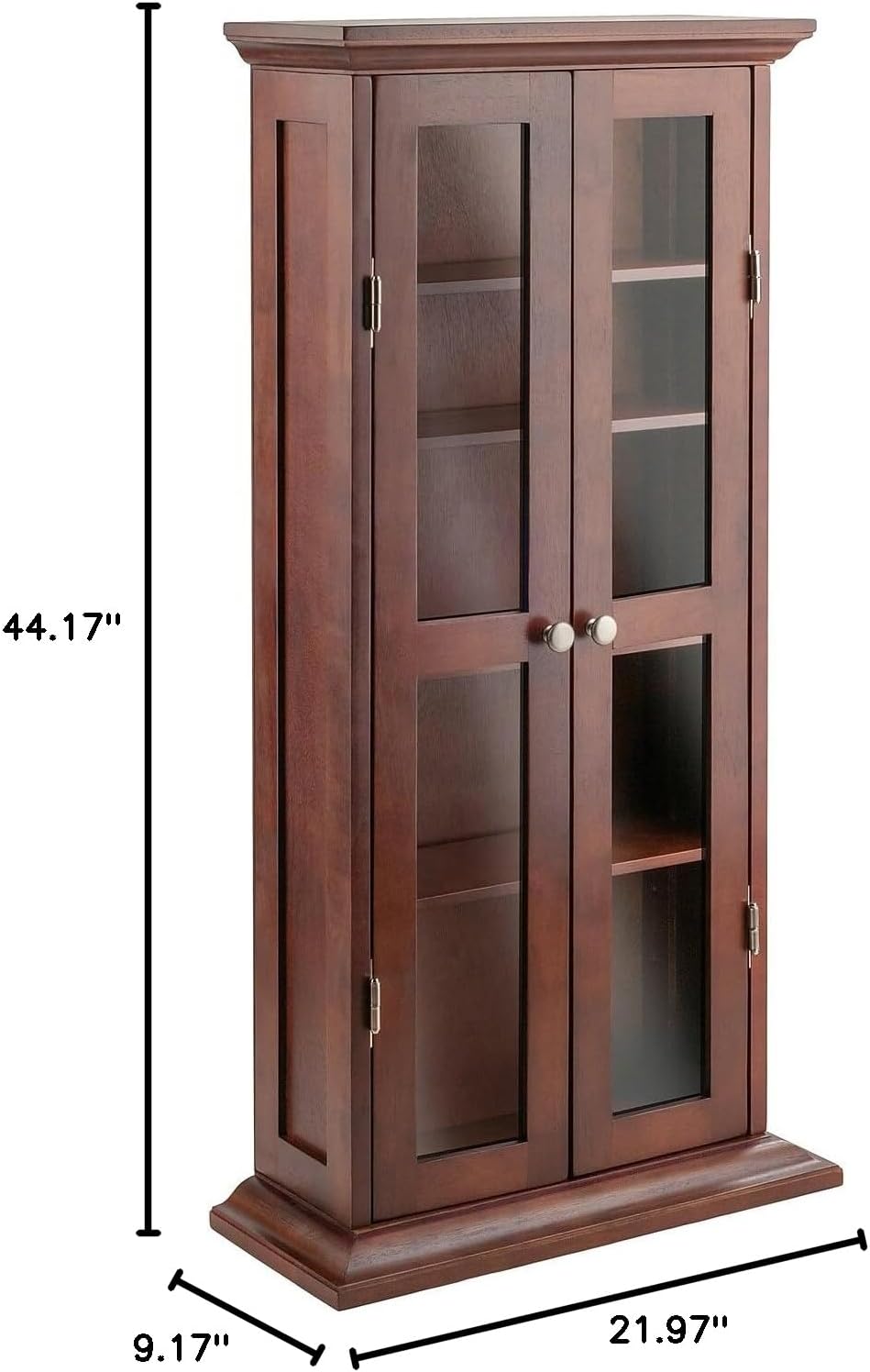 Winsome Wood DVD/CD Cabinet - Antique Walnut Finish O41128