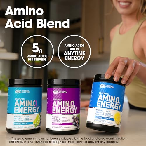 Optimum Nutrition Amino Energy Pre Workout Powder, Tropical Sunrise, 30 Servings Z677
