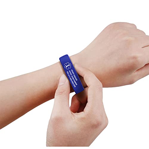 Personalized Silicone Emergency ID Bracelet for Men Women Kids U5661