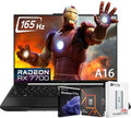ASUS TUF Gaming A16 (2024) Gaming Laptop, 16” FHD+ 165Hz 16:10 Display, 8-Core AMD Ryzen 7-7735HS, AMD Radeon RX7700S(>RTX4060), RGB Backlit KB, WiFi 6, Win11 Home, W/Portable SSD(16GB|512GB SSD)