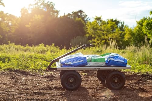 Yard Commander 400LB Heavy Duty Tow Behind ATV Trailer Steel Dump Cart 10-Cubic Feet Garden Utility Trailer V77511