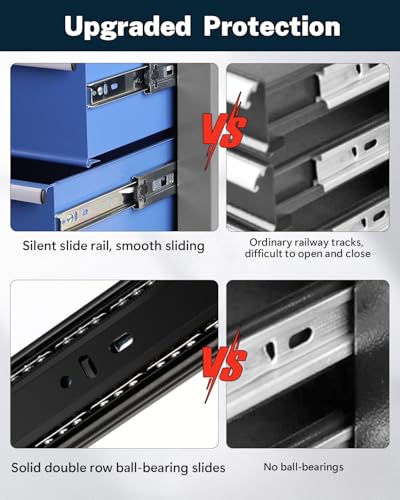 5-Drawer Rolling Tool Chest with Brake Casters, Black E95317