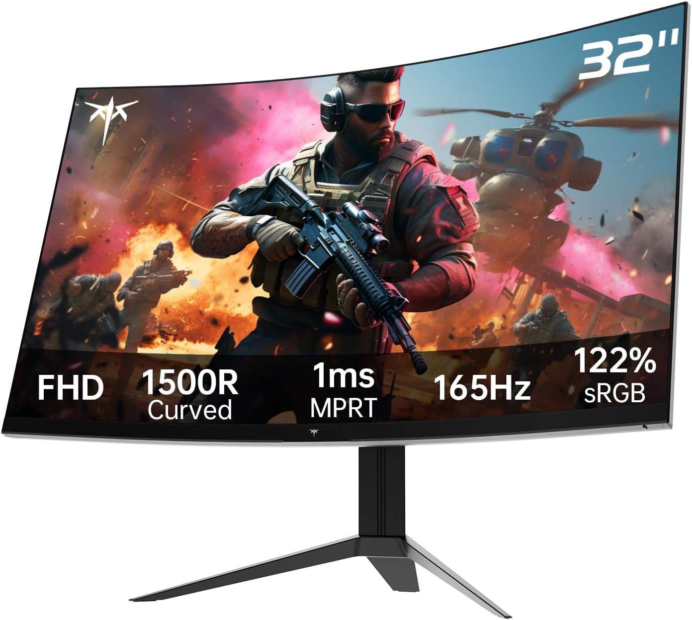KTC 32 Inch FHD 1080p Curved Gaming Monitor 165Hz 1ms VA HDR10 F6629