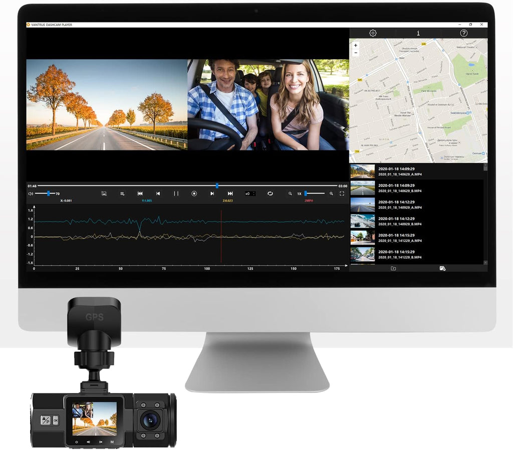 VANTRUE N2 Pro Dash Cam GPS Receiver Module Type C USB Adhesive Mount D777