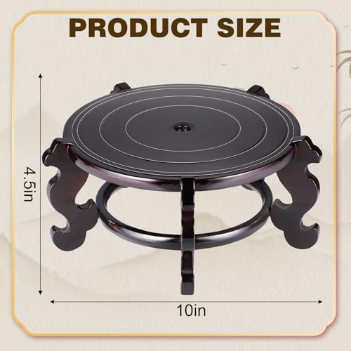 Yoiemivy 8 Inch Wooden Plant Stand Indoor Oriental Style N675
