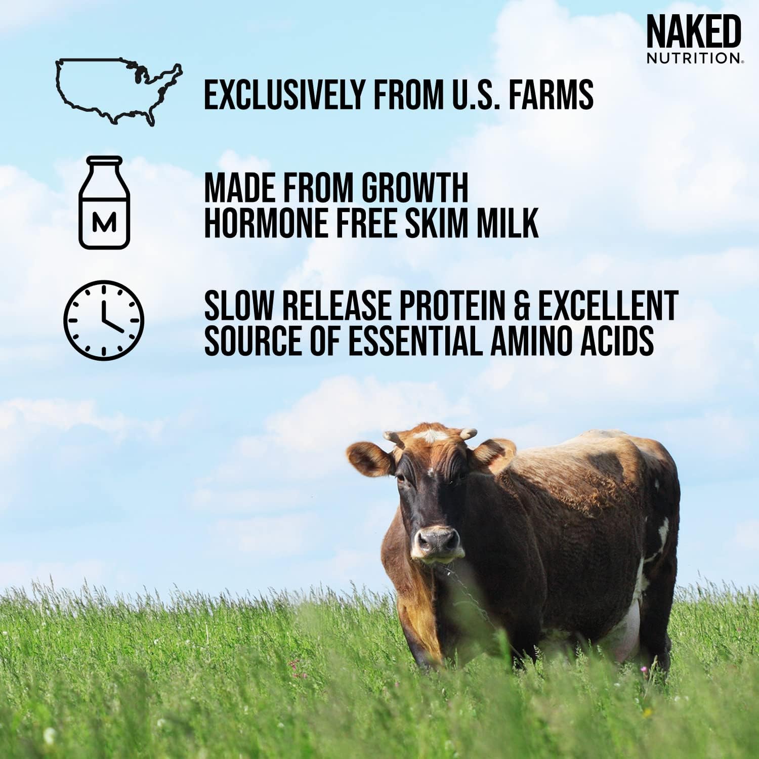 NAKED Grass Fed Protein Bundle: 1LB Unflavored Casein & Whey I588218