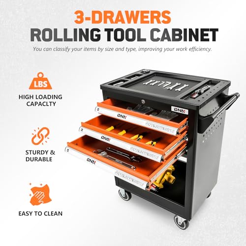 DNA MOTORING 7-Drawer Rolling Tool Cabinet Chest with Keyed Locking System, Green M137