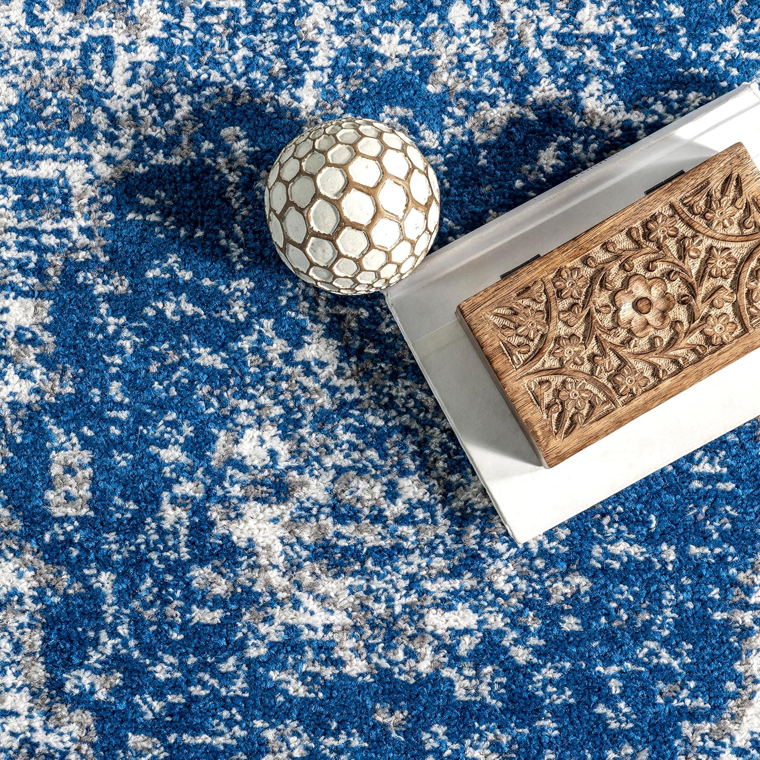 nuLOOM Verona Vintage Persian Area Rug, 10x14, Dark Blue C8809