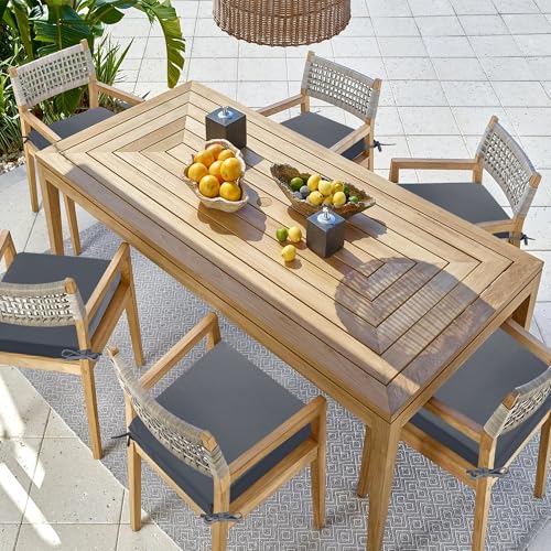 Outdoor Chair Cushions Set of 4, Waterproof Patio Seat Cushions with Ties, Black A5741