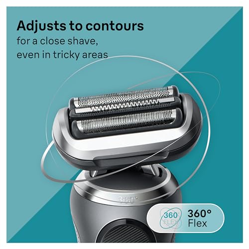 Braun Series 7 7120s Electric Shaver for Men, Wet & Dry, Waterproof, Precision Trimmer, Space Grey N44970
