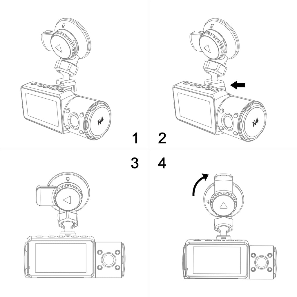 Vantrue N4 N2S X4S T3 Dash Cam USB Car Mount V9885