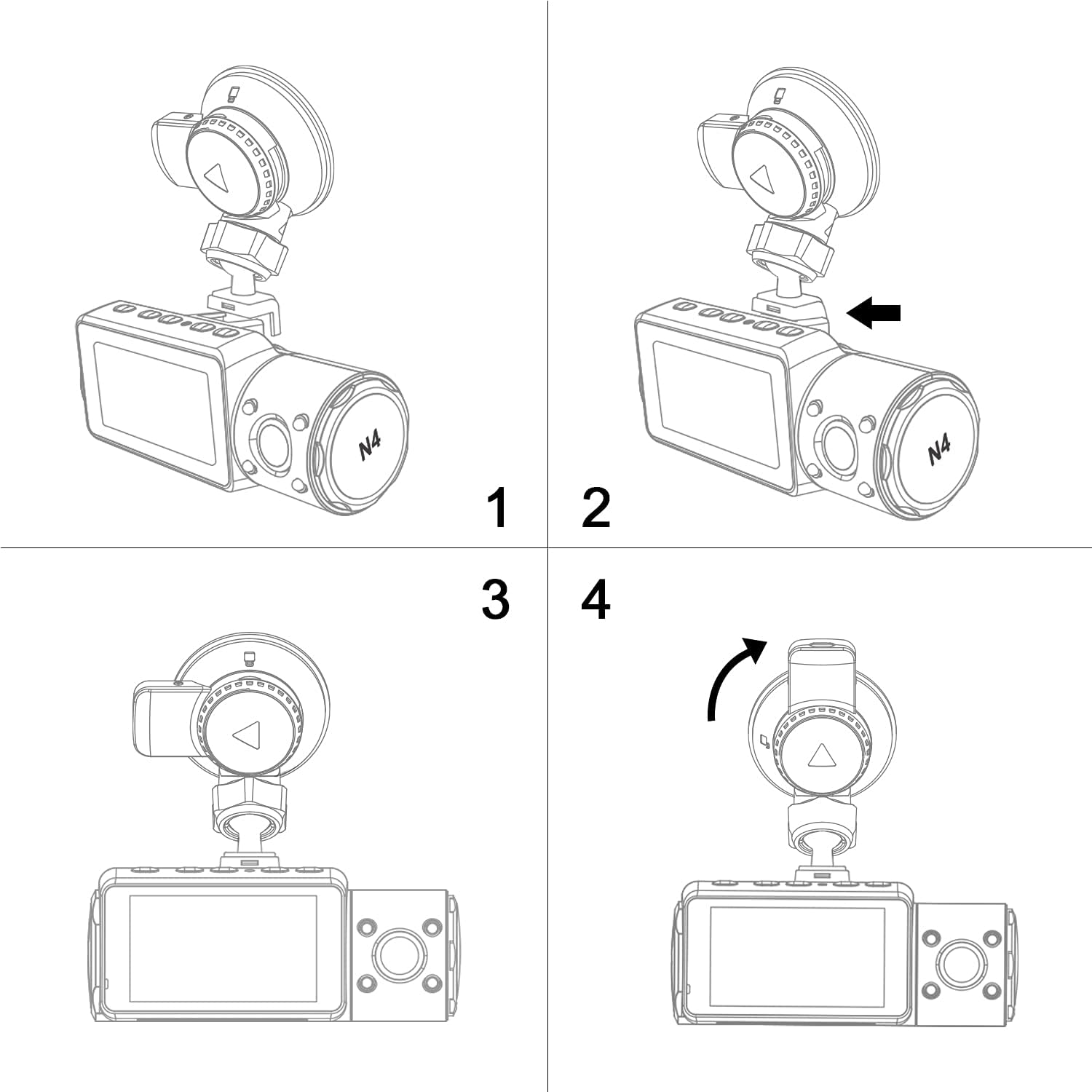 Vantrue N4 N2S X4S T3 Dash Cam USB Car Mount V9885