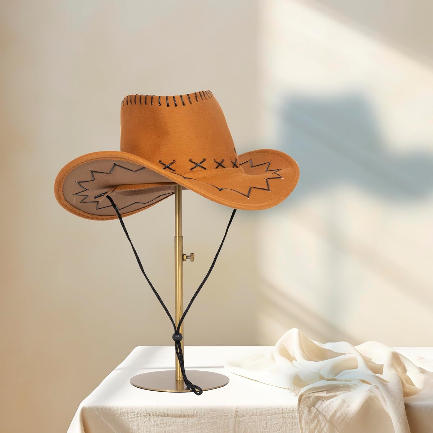 Hat Display Stand 2PCS Stainless Steel Adjustable Height Cap Rack Z27353