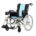 13lbs Ultra Lightweight Wheelchair, 20" Wide Seat Wheelchair for Adults, Foldable Portable Magnesium Self-propelled Wheelchair with Travel Bag 2-in-1 Holder Silver
