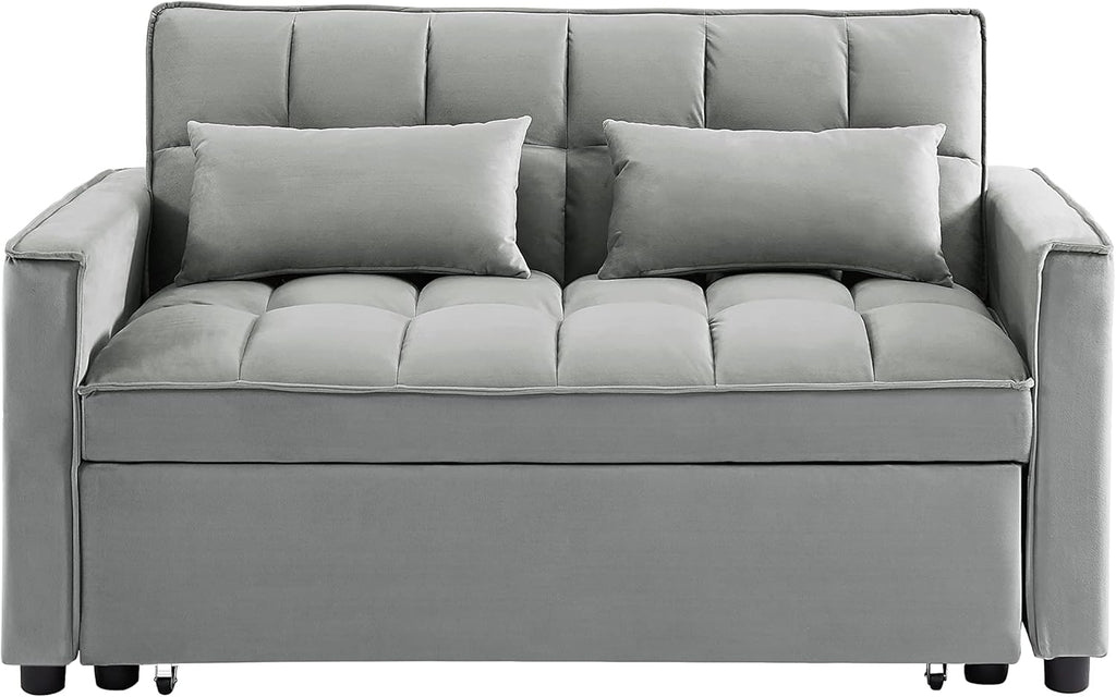 Eafurn Convertible Sleeper Sofa Bed with Adjustable Backrest, Grey E147724