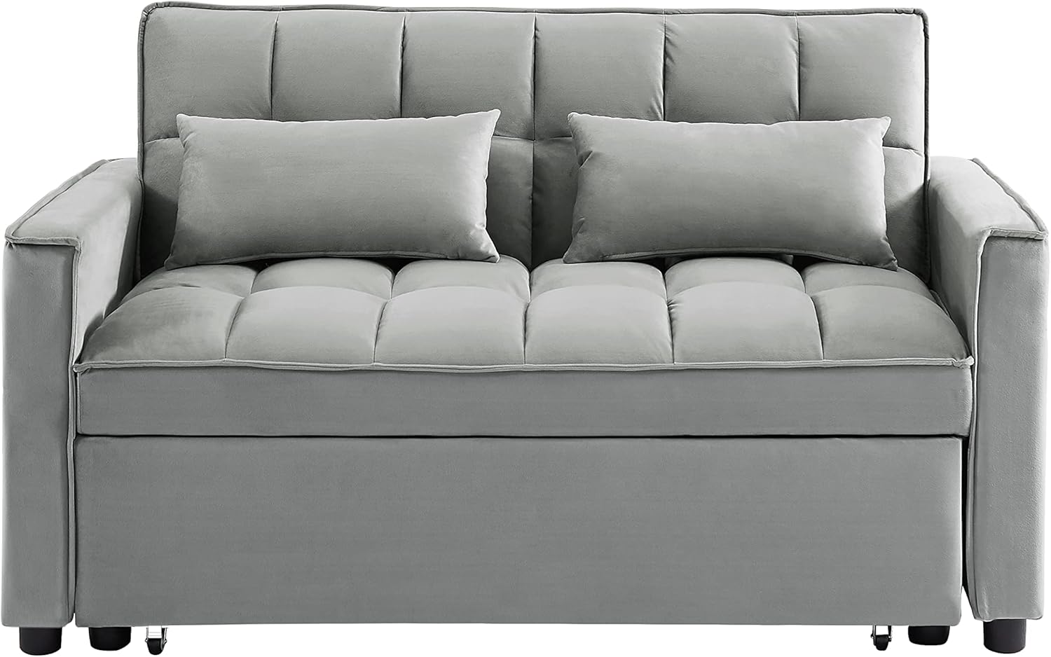 Eafurn Convertible Sleeper Sofa Bed with Adjustable Backrest, Grey E147724