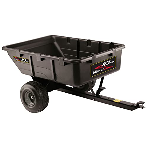 Brinly 10 cu.ft. 650lb Tow-Behind Poly Utility Cart & Dump Trailer D37417