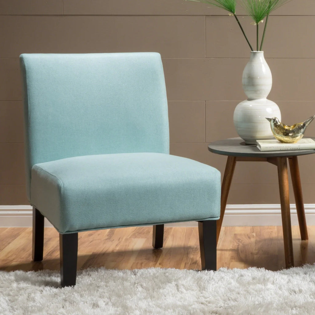 GDF Studio Abner Slipper Accent Chair, Gray Fabric I91564