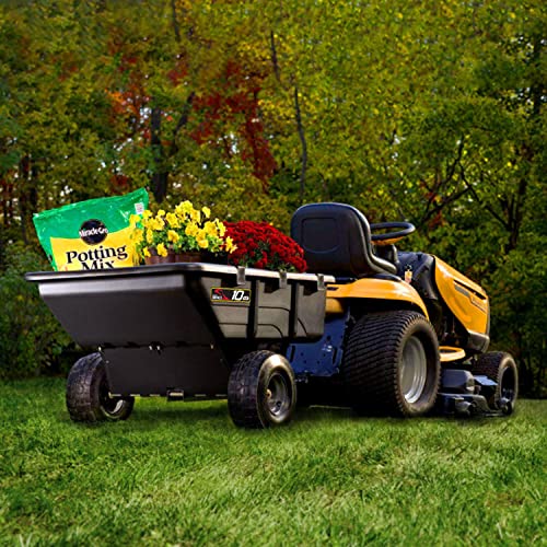 Brinly 10 cu.ft. 650lb Tow-Behind Poly Utility Cart & Dump Trailer D37417