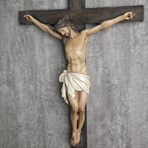 BC Catholic Crucifix Wall Cross 24" H Jesus Christ Indoor Home Decor Q2061