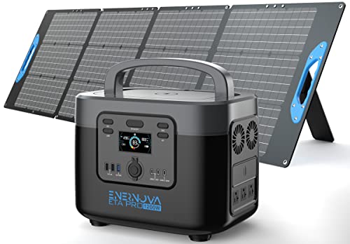 Portable Power Station 1200W, 1050Wh LiFePO4 (LFP) Battery, Fast Charging, Quiet EPS Backup Battery, Solar Generator (Solar Panel Optional) for Outdoor Camping RVs Home Emergency