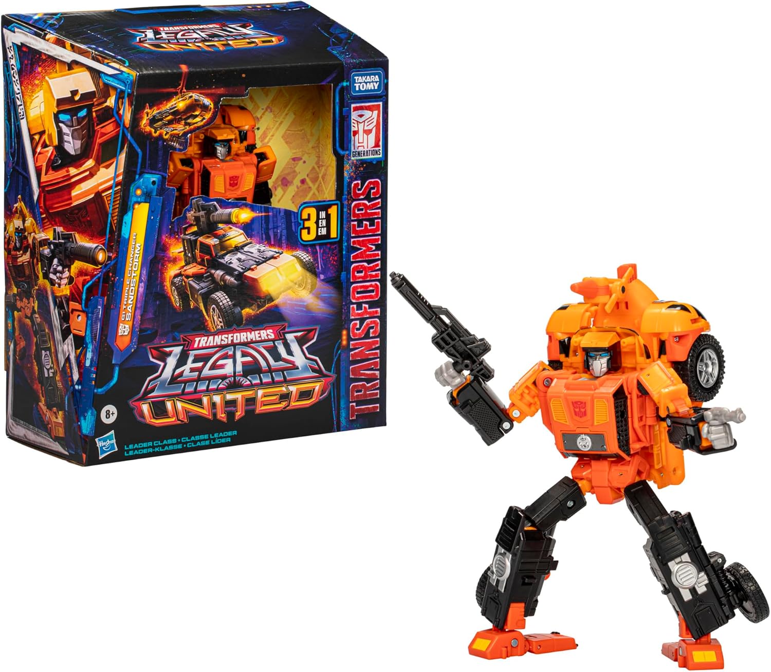 Transformers Legacy United Leader Class G1 Triple Changer Sandstorm 7.5-inch Action Figure C6141