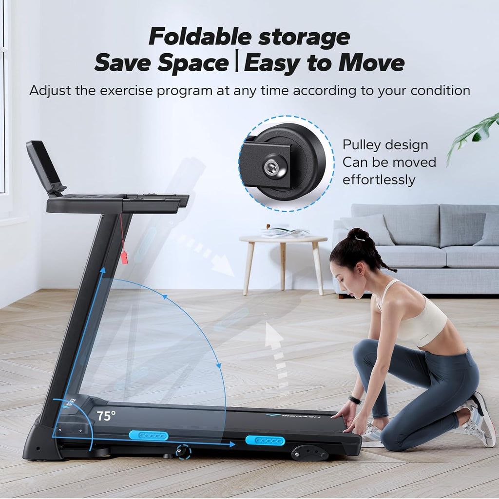 MERACH Foldable 2 in 1 Treadmill with 6% Incline for Home P367