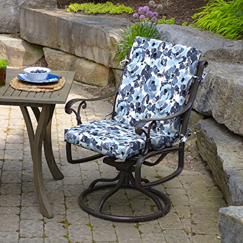 ARDEN Outdoor Dining Chair Cushion 20 x 20 in Weather-Proof Fade Resistant Sapphire Blue J523