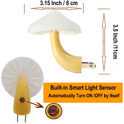 AUSAYE 4 Pack Plug in Mushroom LED Night Light for Bedroom R30736