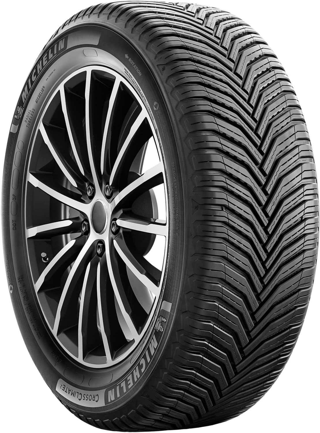 MICHELIN CrossClimate2 All-Season Radial Car Tire for Grand Touring, 215/55R16/XL 97H