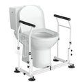 Toilet Safety Rails for Seniors, WAYES Toilet Safety Frame with Arms for Elderly, Handicap, Disabled, Adjustable Width and Height Fit for Most Toilets, 350lbs