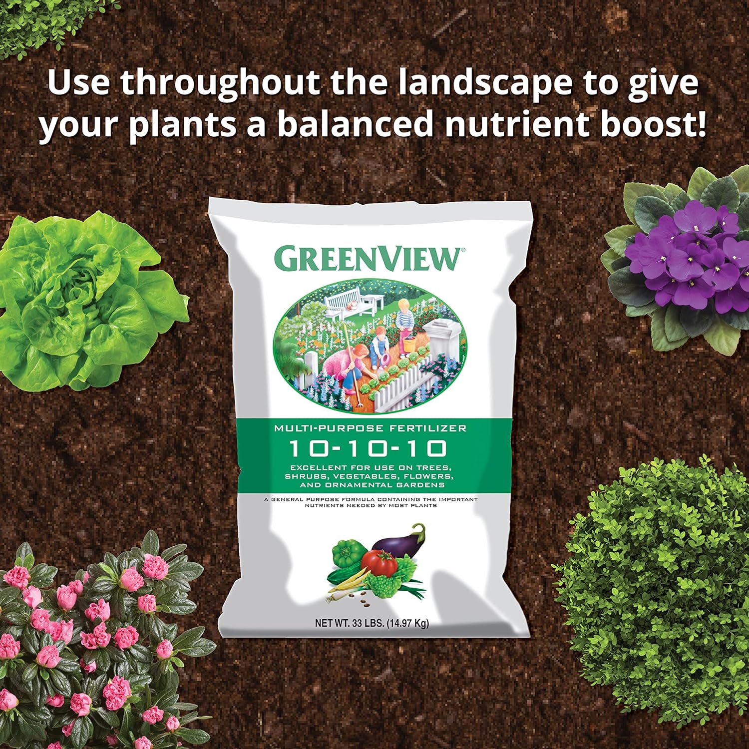GreenView Multi-Purpose Fertilizer 10-10-10, 33 lb bag M883