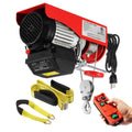 Partsam 440lbs Automatic Lift Electric Cable Hoist with Wireless Remote Control 120V Overhead Crane Garage Ceiling Pulley Winch w Towing Strap Sling, Electric Wire Rope Hoist, 38ft Lifting Height