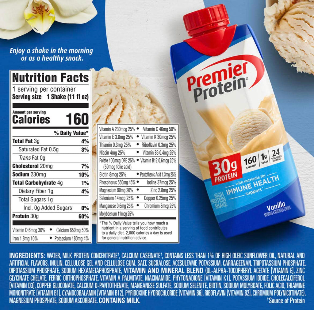 Premier Protein High Protein Shake Variety Pack, 11 Fl Oz, 12 Count Y795632