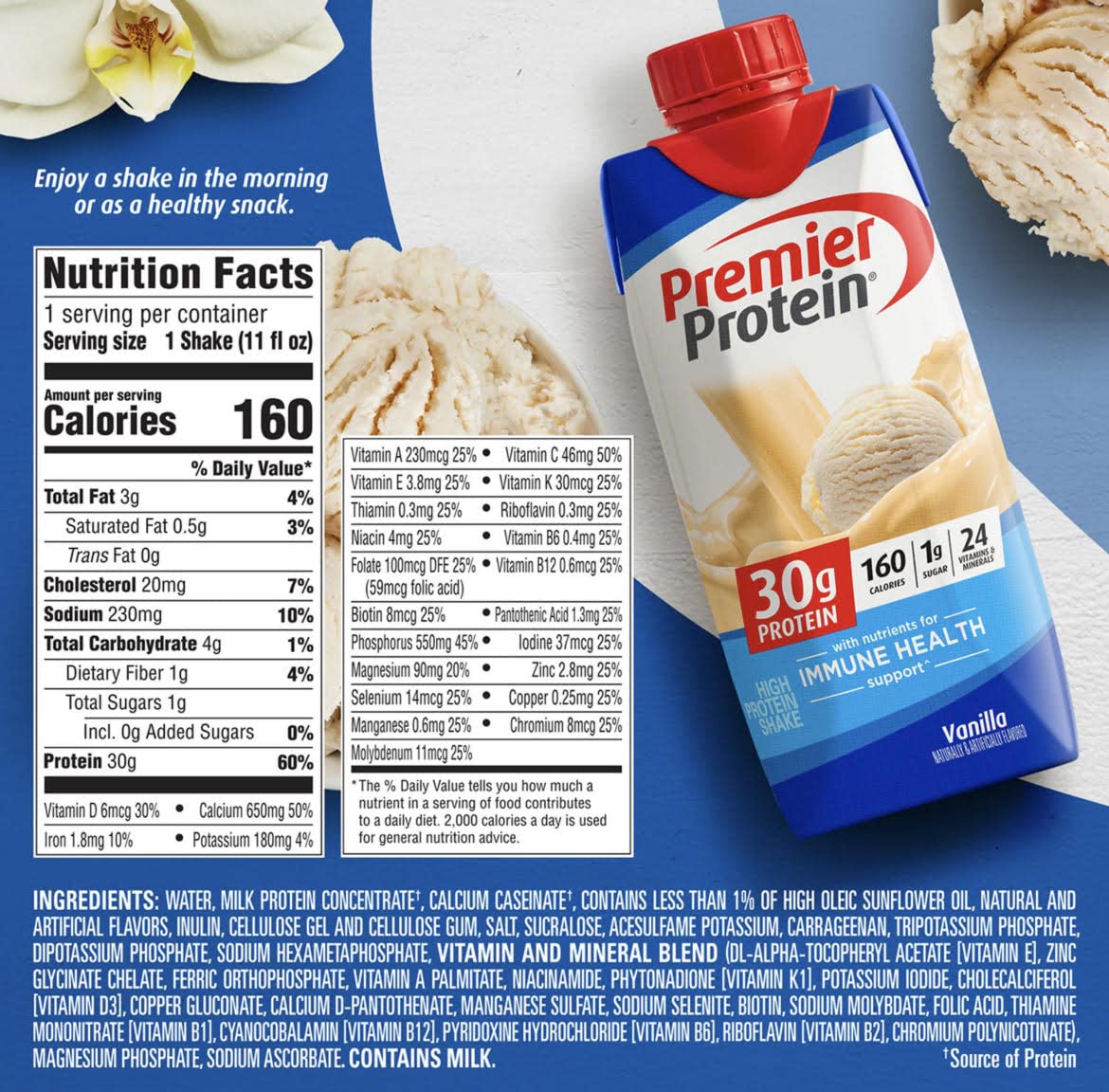 Premier Protein High Protein Shake Variety Pack, 11 Fl Oz, 12 Count Y795632