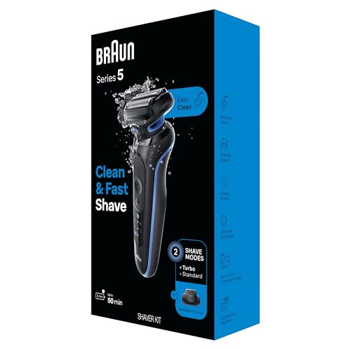 Braun Series 5 5118s Electric Foil Shaver for Men, Wet & Dry, Precision Trimmer, Blue G5086
