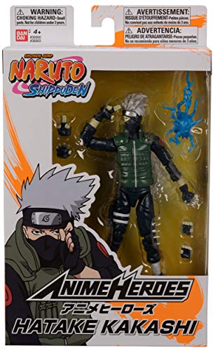 BANDAI Anime Heroes Naruto Action Figure Hatake Kakashi 17cm with Accessories S650136