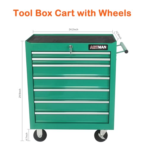 5-Drawer Rolling Tool Cart with Wheels, Black V51953