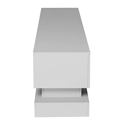 LED TV Stand for 32-55 Inch TV with Storage Drawers and RGB LED Backlight E402158
