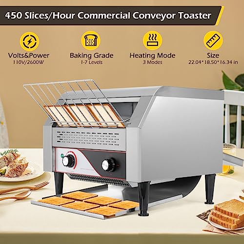 Dyna-Living Commercial Conveyor Toaster 2600W for Restaurant K410079